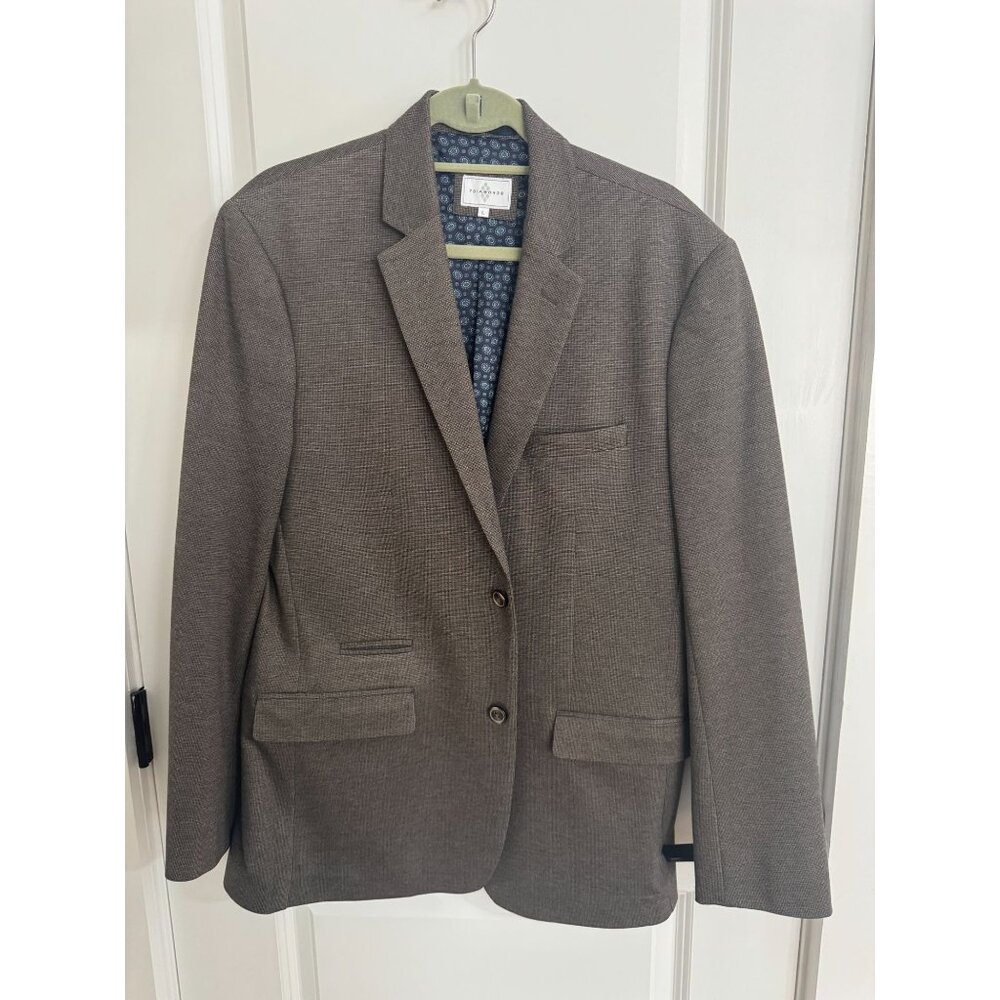 7 Diamonds Mens Newport Blazer XL Jacket Brown Stretch